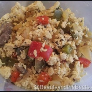 Scrambled Tofu with Peppers and Mushrooms