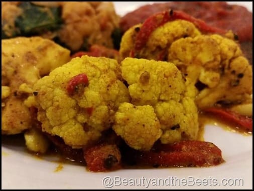 Roasted Curried Cauliflower