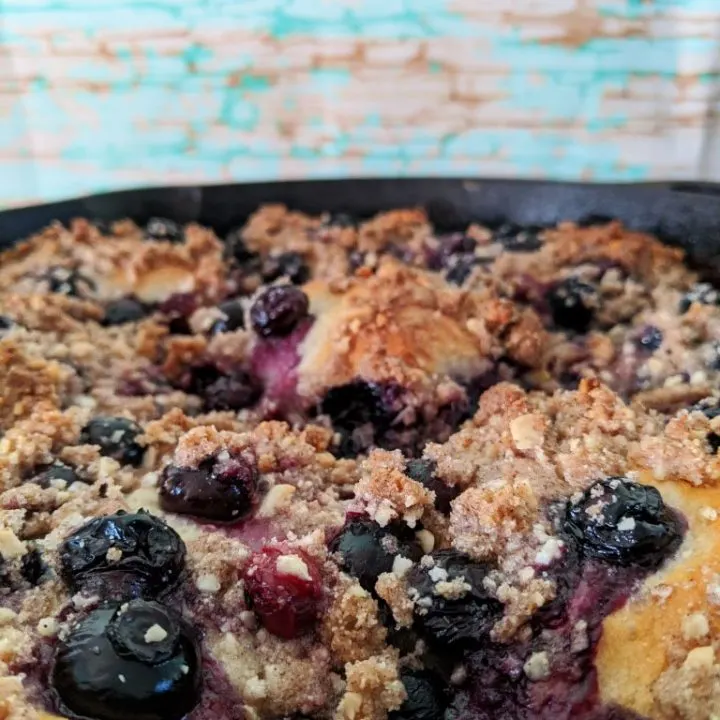 Blueberry Biscuit Skillet Cake