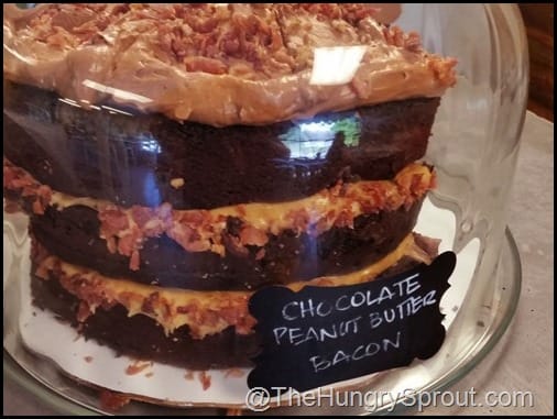 Chocolate Peanut Butter Bacon cake