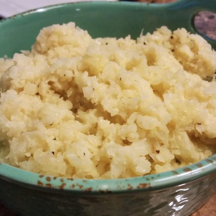 Two Ingredient Mashed Cauliflower