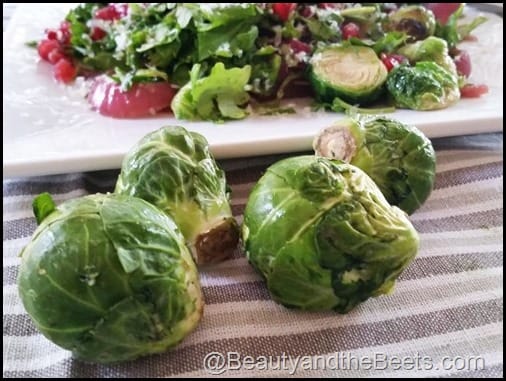 Fried Brussel Sprout Salad Beauty and the Beets