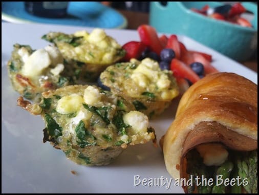 Beauty and the Beets brunch Quinoa and Asparagus