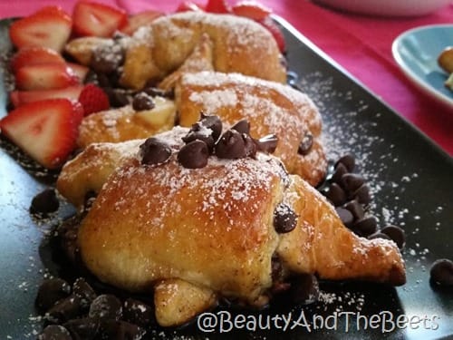 Chocolate French Toast Crescents Beauty and the Beets