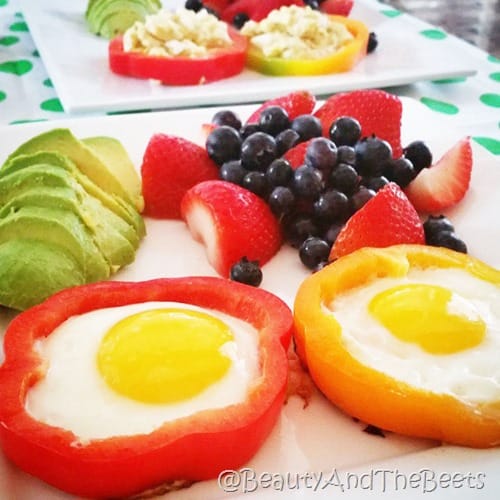 colorful pepper eggs Beauty and the Beets