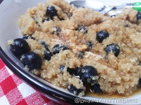 Blueberry Maple Breakfast Quinoa Brown sugar Beauty and the Beets