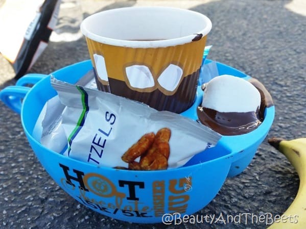Hot Chocolate 15k Atlanta blue finisher's mug Beauty and the Beets