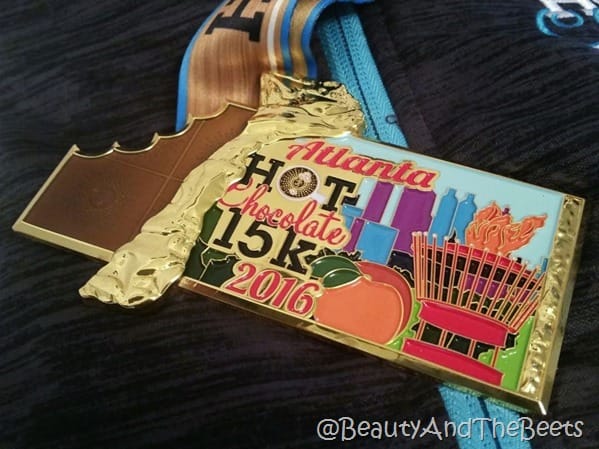 Hot Chocolate 15k Atlanta medal 2016 Beauty and the Beets