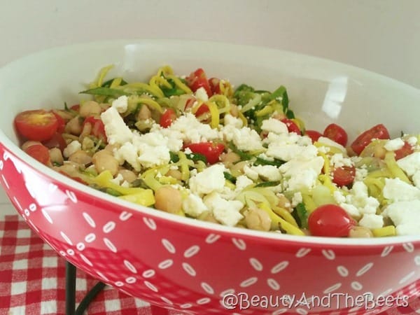 Mediterranean Zucchini Noodles gluten free Beauty and the Beets