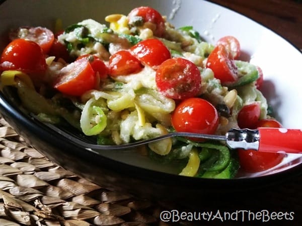 Zucchini noodles Beauty and the Beets