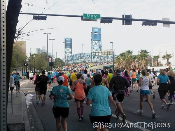 Gate River Run 2016 Main Street approach Bridge Beauty and the Beets