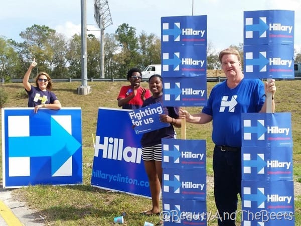 Hillary supporters Gate River Run 2016 Beauty and the Beets