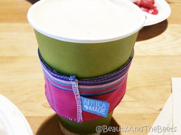 Africa Made coffee sleeve Whole Foods Charleston Beauty and the Beets