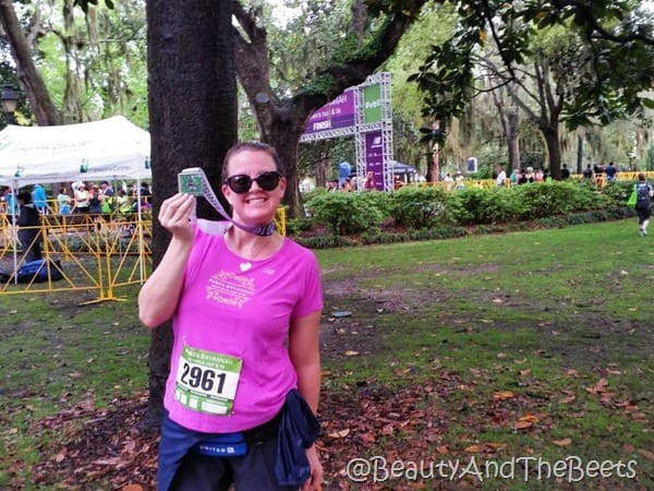 Publix Savannah Womens Half Marathon medal Beauty and the Beets