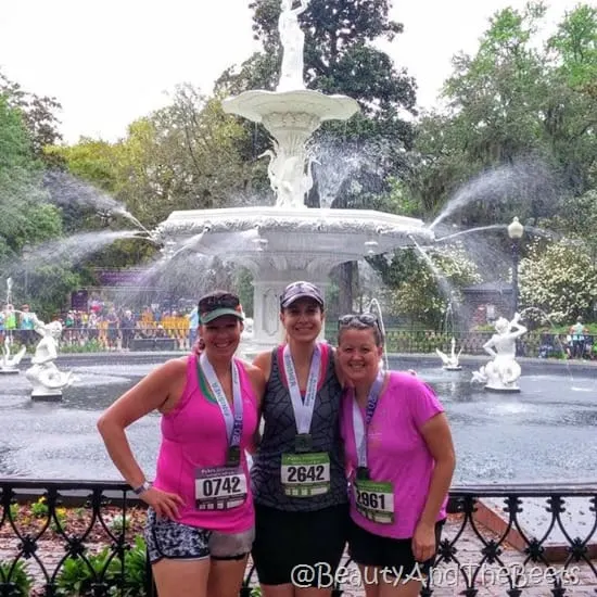 Three bloggers Publix Savannah Womens Half Marathon Beauty and the Beets