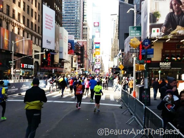 Times Square United Airlines NYC Half Beauty and the Beets