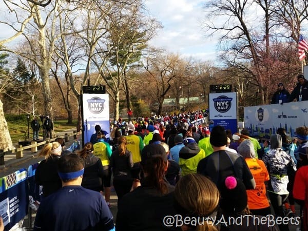 United Airlines NYC Half start Beauty and the Beets