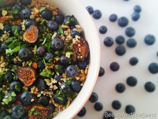 Blueberry and Fig Quinoa Salad love Beauty and the Beets