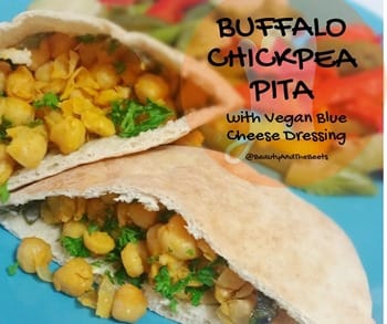 Buffalo Chickpea Pita Beauty and the Beets #MeatlessMonday