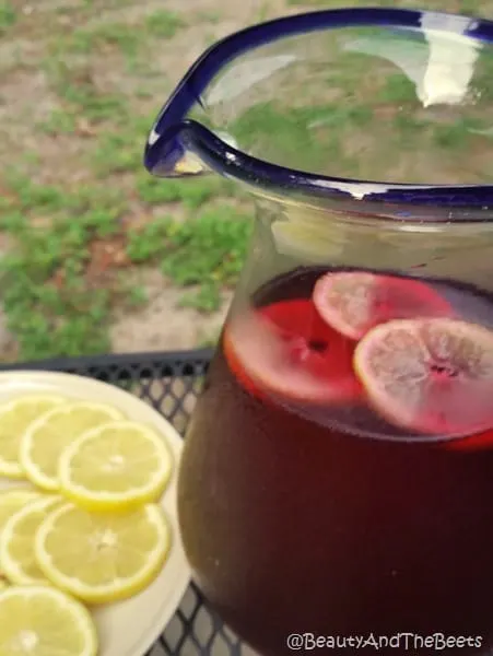 Pitcher Lemon Slices Blueberry Lemonade Beauty and the Beets