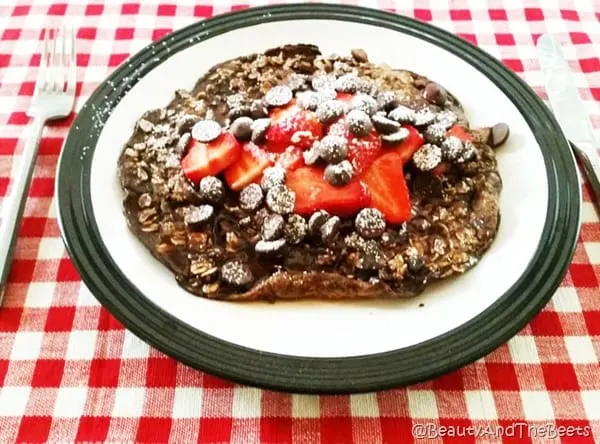 Chocolate Oatmeal Protein Pancakes Beauty and the Beets