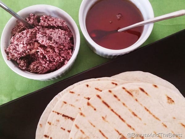 Grilled tortilla and blueberry butter Beauty and the Beets