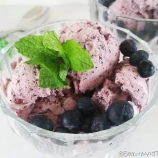 Lemon Blueberry Cheesecake Frozen Yogurt