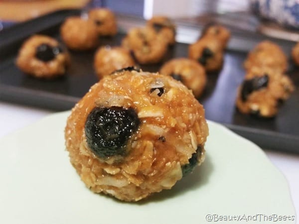 Maple Blueberry Oatmeal Energy Bites from Beauty and the Beets