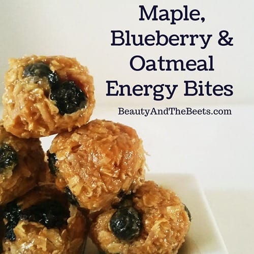 Maple Blueberry Oatmeal Energy Bites recipe Beauty and the Beets