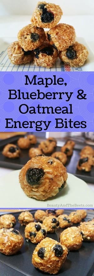 Maple, Blueberry & Oatmeal Energy Bites recipe by Beauty and the Beets