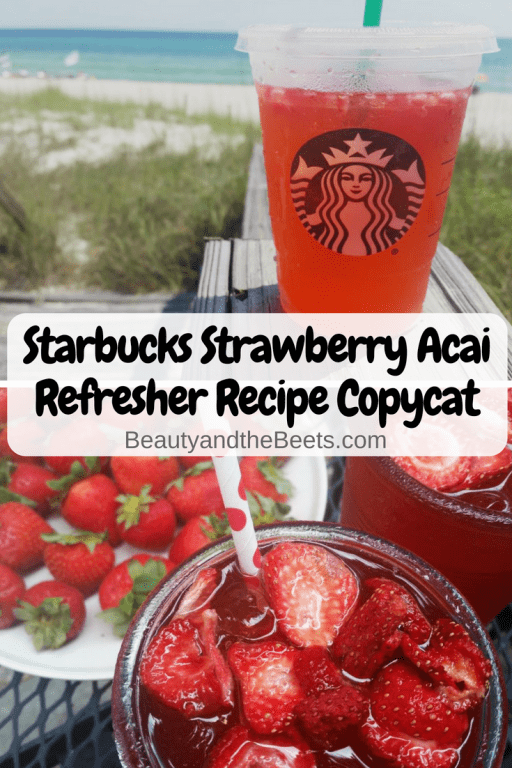 DIY - Starbucks Strawberry Acai Refresher recipe • Beauty and the Beets