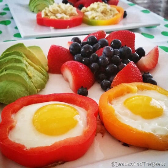 colorful pepper eggs Beauty and the Beets