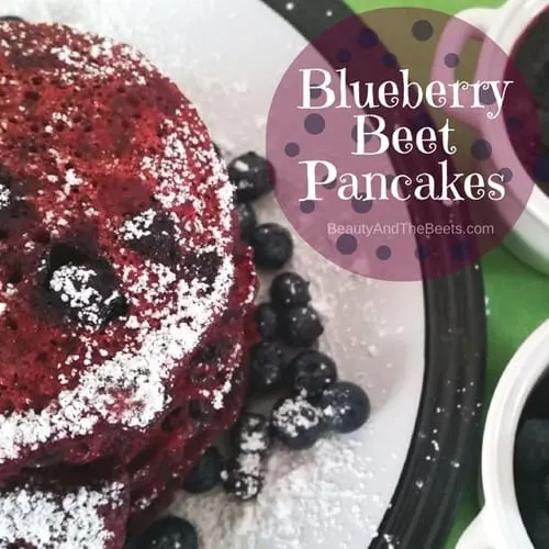 Blueberry Beet Pancakes by Beauty and the Beets recipe