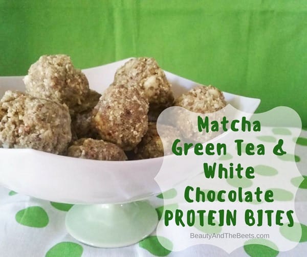 Matcha Green Tea and White Chocolate Protein Bites Beauty and the Beets (3)