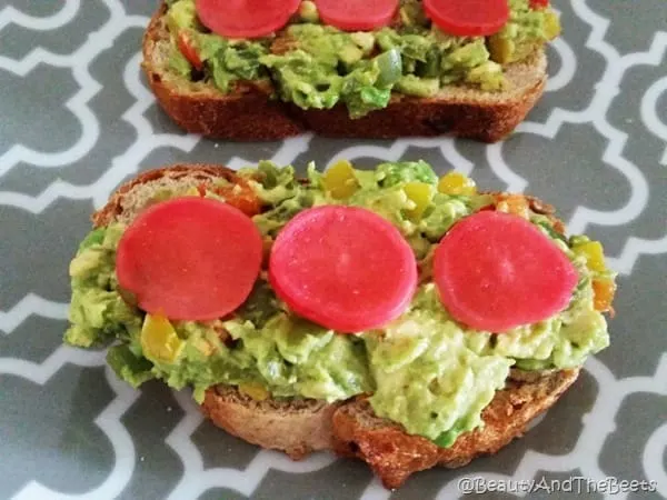 Avocado Toast with Pickled Radish Beauty and the Beets (12)