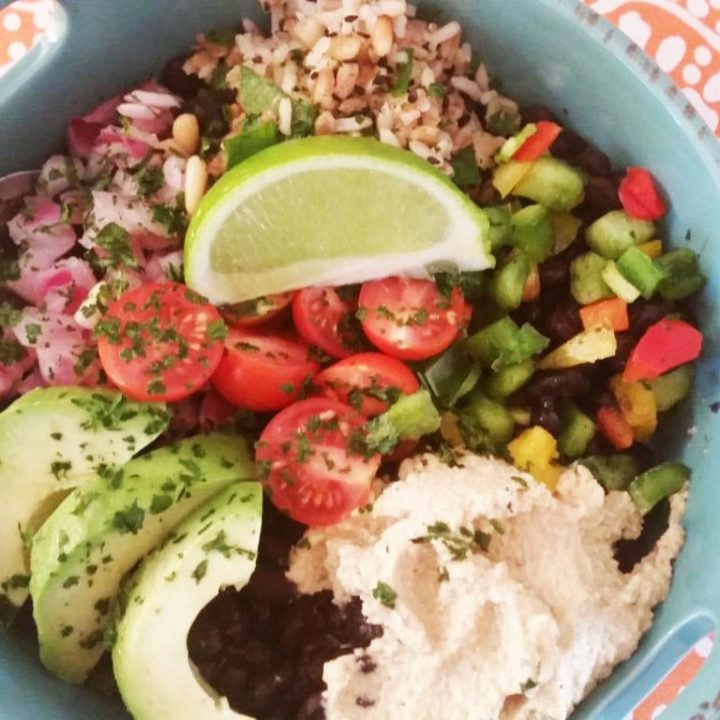 The Ultimate Black Bean Bowl with Cashew Cheese & Wild Rice