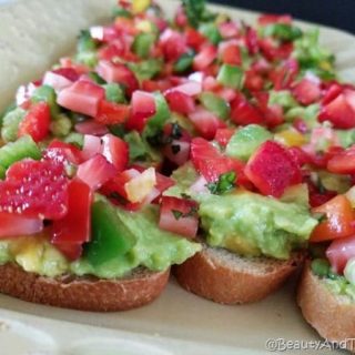 Strawberry Avocado Crostini