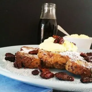 French Toast, Lemon Ricotta & Candied Pecans