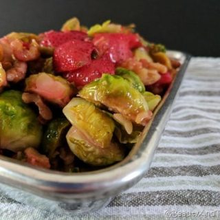 Sauteed Balsamic Strawberries and Brussels Sprouts