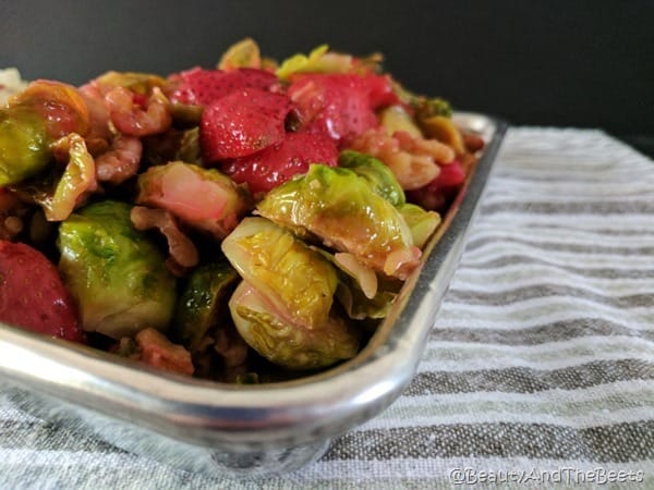 Sauteed Brussels Sprouts and Strawberries Beauty and the Beets