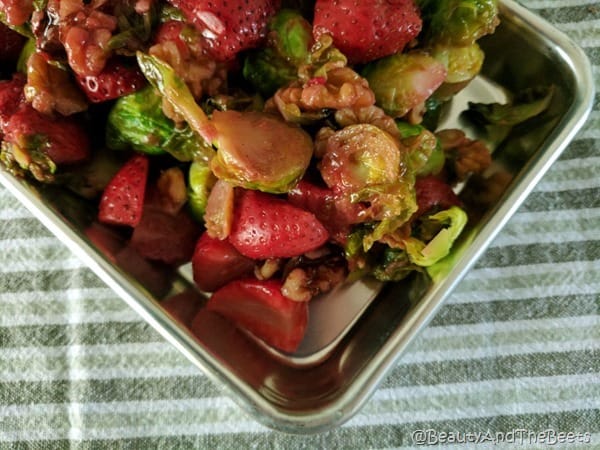 pan Sauteed Brussels Sprouts and Strawberries Beauty and the Beets