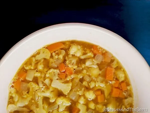 Split Pea Cauliflower Soup Beauty and the Beets 1