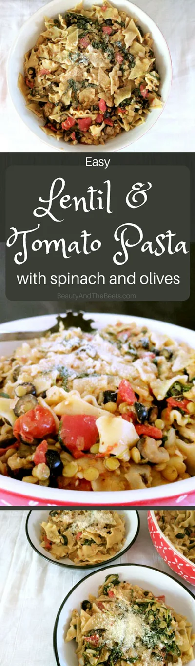 Lentil and Tomato Pasta recipe by Beauty and the Beets (1)