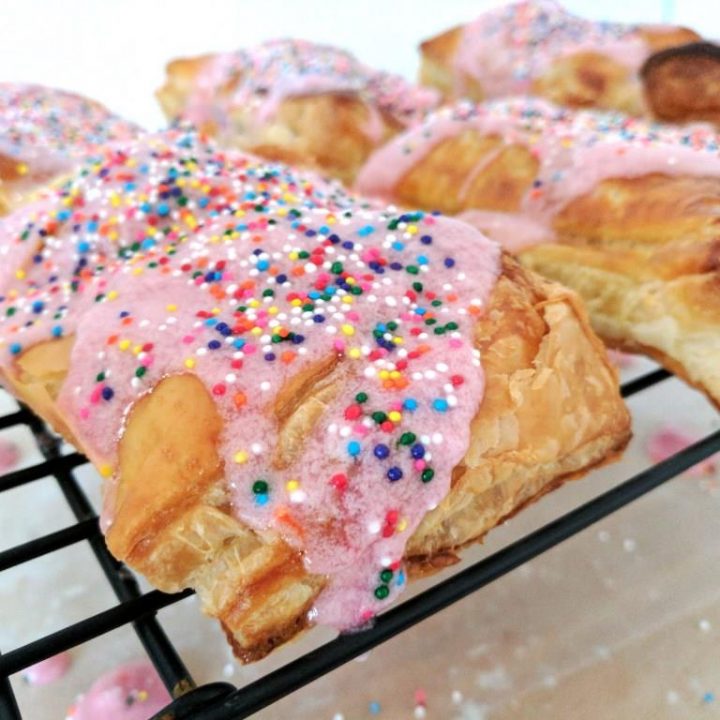 Almond Butter and Raspberry Puff Tarts