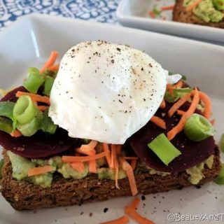 Beet Avocado Toast & Poached Egg