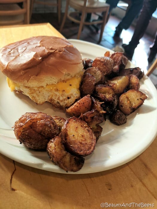 Breakfast sandwich West Side Market Cafe Cleveland Beauty and the Beets