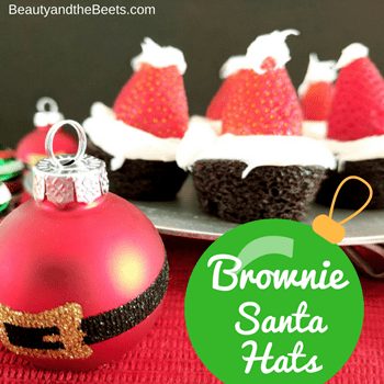 Brownie Santa Hats Beauty and the Beets