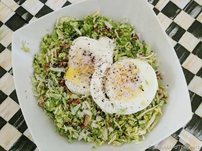 Brussels Sprouts Hash Poached Eggs Beauty and the Beets