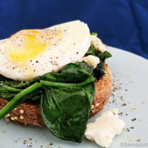 Spinach, Egg, and Feta Toast