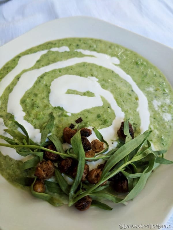 Mint Pea Soup Smoked Salt Chickpeas Beauty and the Beets